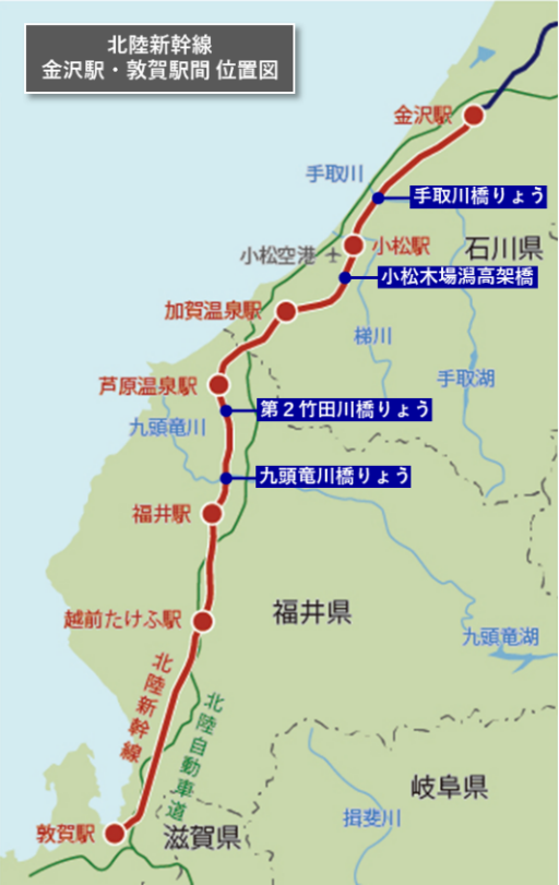 北陸新幹線延伸図